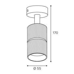 Светильник WOLTA WSL-GU10/18WG-2 под лампу GU10 Белый / золотой NIMB