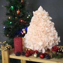 ULW-R07 T-WHITE+GREEN-150C-A Ель пудровая Светильник светодиодный со сменными лампами в-к, белая + зеленая, E27, Плафон D150мм, прозрачный, Белое основание, TM Uniel