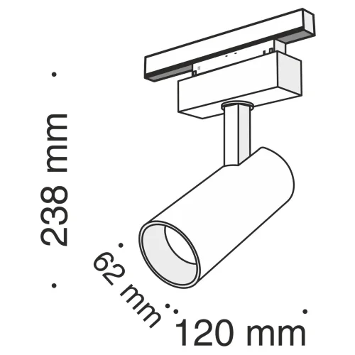 Трековый светильник Фокус / Focus Led S35 3000K 18Вт 24° (Черный) TR019-2-15W3K-B - фото 6