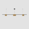 DK4063-BK+SG Подвесной светильник ORBIT, IP20, 7xGU10 LED до 15 Вт, черный + сатинированное золото, алюминий.