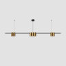 DK4063-BK+SG Подвесной светильник ORBIT, IP20, 7xGU10 LED до 15 Вт, черный + сатинированное золото, алюминий. Фото 2