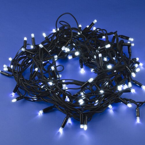 ULD-S1000-120-DBA WHITE IP67 Гирлянда светодиодная с контроллером, 10м, 120 светодиодов, Белый свет, Провод черный - фото 1