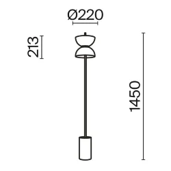 Напольный светильник (торшер) Kyoto 3000К 11Вт (Черный)
