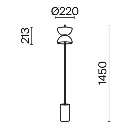 Напольный светильник (торшер) Kyoto 3000К 11Вт (Черный) - фото 2