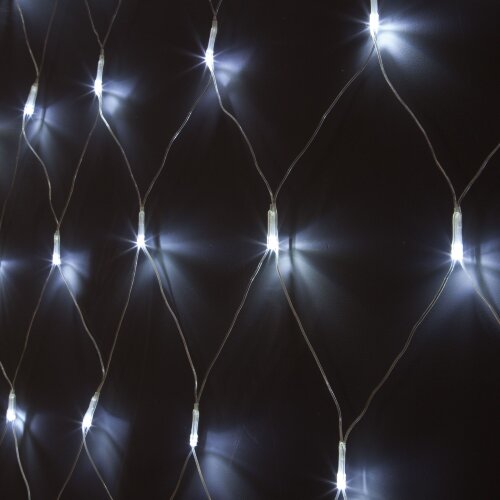 Новогодняя гирлянда сеть белый 1,5*1,5м IP20 - Фото 3