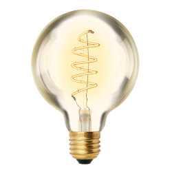 LED-G95-4W-GOLDEN-E27-CW GLV21GO Лампа светодиодная Vintage, Форма шар, золотистая колба, Cпиральная нить