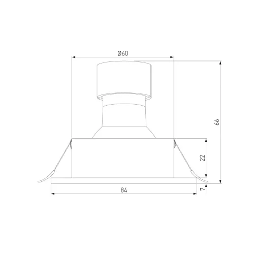 Встраиваемый точечный светильник 125 MR16 белый матовый - фото 5