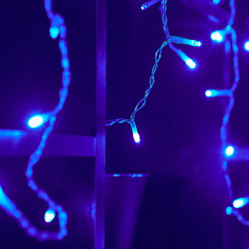 ULD-B2007-100-TTK BLUE IP44 Бахрома светодиодная с эффектом мерцания, 2м, Соединяемая, 100 светодиодов, Синий свет, Провод прозрачный - фото 13