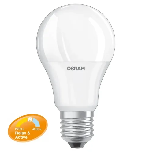 Лампа светодиодная 8W E27 | 1клик-2700K / 2клик-4000K | ACTIVE&RELAX | - OSRAM. Фото 2
