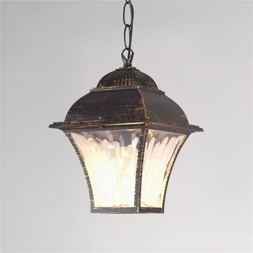 Уличный подвесной светильник Apus H черное золото IP33 GL 1009H - фото