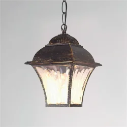 Уличный подвесной светильник Apus H черное золото IP33 GL 1009H (043115)