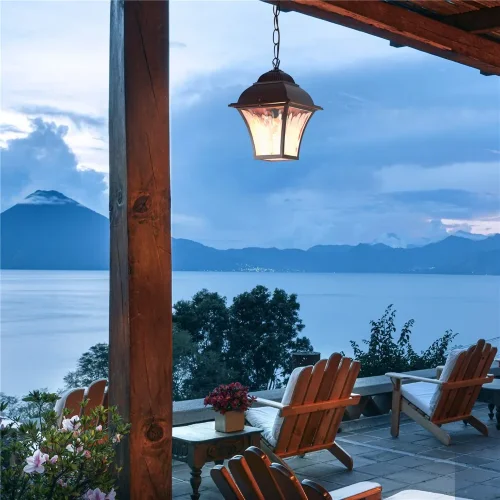 Уличный подвесной светильник Apus H черное золото IP33 GL 1009H - фото 3