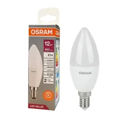 Лампа светодиодная LV 12SW/4000K (=100W) E14 | LED Value 2Y | Свеча | - OSRAM