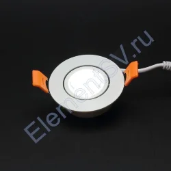 Светодиодный светильник точечный THD-1W B400 (220V, 1W, white, белый корпус)