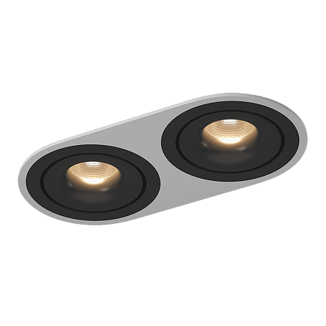 Рамка двойная для серии COMBO 1 круглая, белая, COMBO-1R2-WH. Фото 2