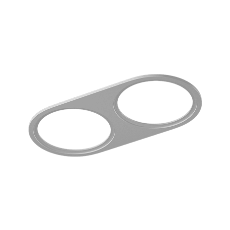 Рамка двойная для серии COMBO 1 круглая, белая, COMBO-1R2-WH - фото