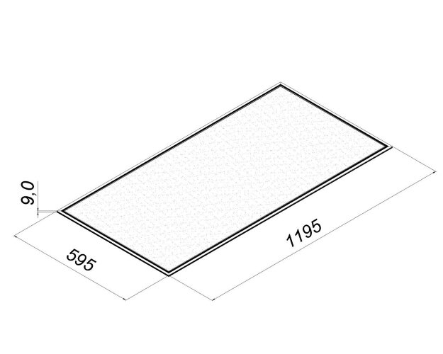 Светодиодная панель 1195x595x10 мм 76 Ватт с серой рамкой 3000К с Бап-1 - фото 2