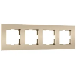 W0042911/ Рамка на 4 поста Slab (шампань софт) W0042911