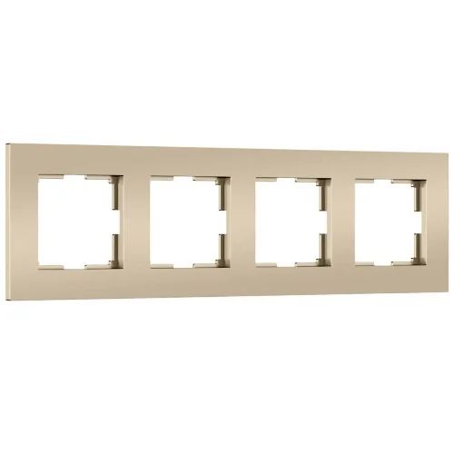 W0042911/ Рамка на 4 поста Slab (шампань софт) W0042911 - фото