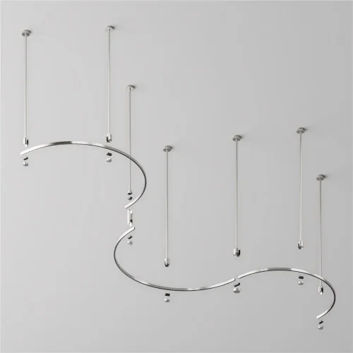 Шинопровод полукруг 650 мм Flarity платина (Платина) - фото 5