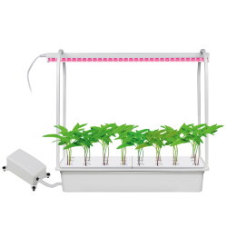 ULT-P44A-10W-SPSB IP40 AQUA WHITE Набор для гидропоники Минисад AQUA, светильник для растений светодиодный с подставкой и компрессором, Спектр для рассады и цветения, Белый, TM Uniel