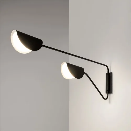 Настенный светильник (бра) Mollis G9х2 28Вт (Черный) - фото 6