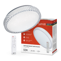 Светильник светодиодный COMFORT SAPHIR 55Вт 230В 3000-6500K 4400Лм 395x105мм с пультом ДУ IN HOME