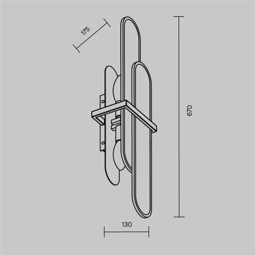 Настенный светильник (бра) Marmo E14х2 (Латунь) - фото 6