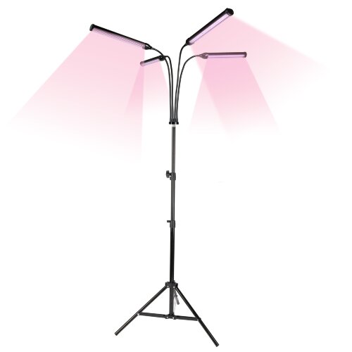 ULT-P32-60W-SPLE-TM-40 IP40 BLACK QUAD Светильник для растений светодиодный с таймером, на штативе, Спектр для фотосинтеза, TM Uniel - фото 1