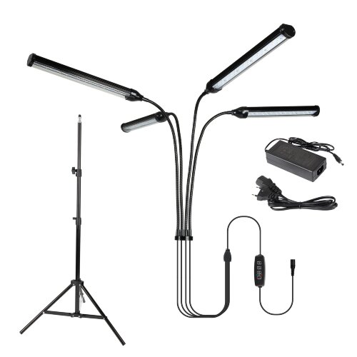 ULT-P32-60W-SPLE-TM-40 IP40 BLACK QUAD Светильник для растений светодиодный с таймером, на штативе, Спектр для фотосинтеза, TM Uniel - фото 2