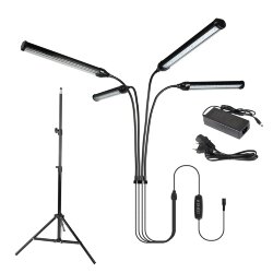 ULT-P32-60W-SPLE-TM-40 IP40 BLACK QUAD Светильник для растений светодиодный с таймером, на штативе, Спектр для фотосинтеза, TM Uniel