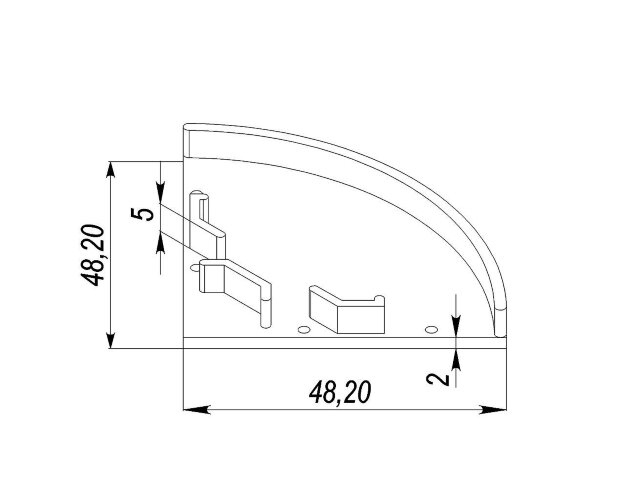 Заглушка для LC-LPU-4747 Правая - фото 2