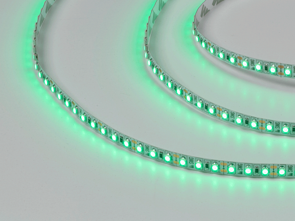 Светодиодная лента 3528, 120 LED/м, 9,6 Вт/м, 12В , IP20, Цвет: Зеленый, SWG3120-12-9.6-G-M - фото