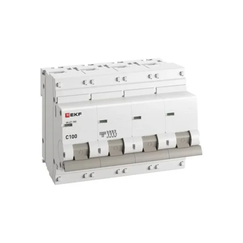 Выключатель автоматический модульный 4п C 100А 10кА ВА 47-100 PROxima EKF mcb47100-4-100C-pro - фото 2