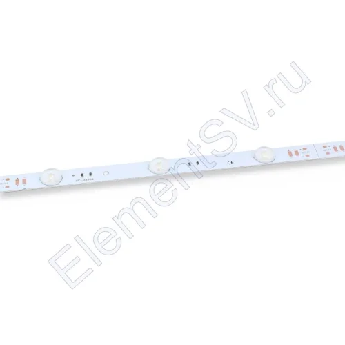 Светодиодная линейка линзованная 2835, 12 led, G107 (12V, 12W, white) - фото 2.