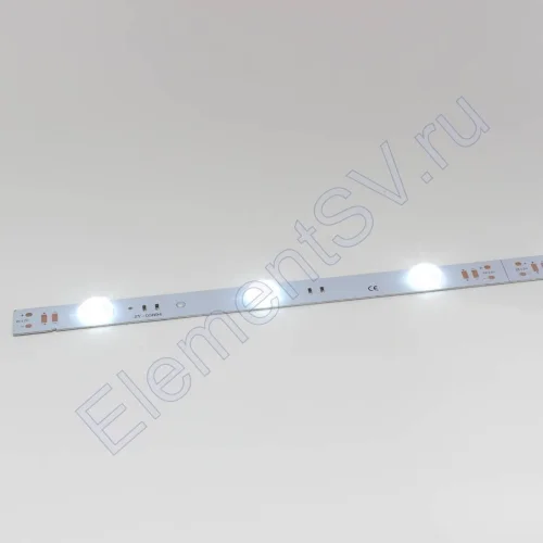 Светодиодная линейка линзованная 2835, 12 led, G107 (12V, 12W, white) - фото.