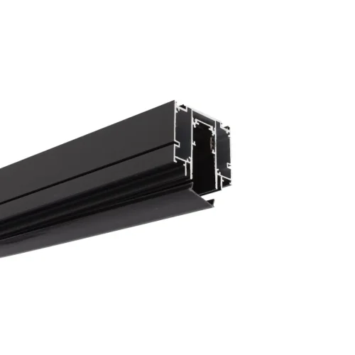 Трек для магнитных светильников 2м R20 MX103 (встраиваемый в натяжной потолок, черный, с заглушками) - фото III