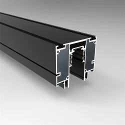 Трек для магнитных светильников 2м R20 MX103 (встраиваемый в натяжной потолок, черный, с заглушками)