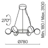 Подвесной светильник Взгляд / Mind 3000К 60Вт (Черный) MOD299PL-L60BC3K - фото 6