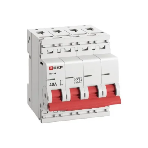 Выключатель нагрузки 4п 40А ВН-63N PROxima EKF S63440 - фото 2