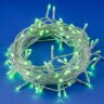 ULD-S1000-100-DTA GREEN IP20 Гирлянда светодиодная, 10м, 100 светодиодов, Зеленый свет, Провод прозрачный - фото 1