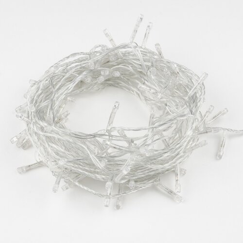 ULD-S1000-100-DTA GREEN IP20 Гирлянда светодиодная, 10м, 100 светодиодов, Зеленый свет, Провод прозрачный - фото 4