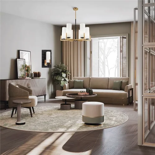 Подвесной светильник Fortano E27х6 (Черный и Латунь) - фото 14