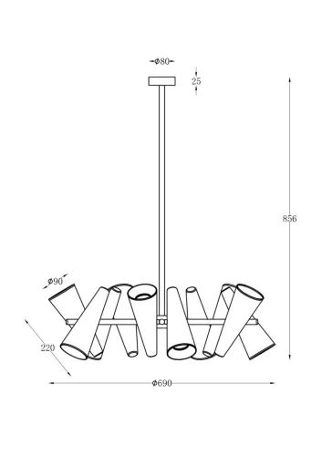 Подвесной светильник Maytoni MOD095PL-10W (Белый) - фото 6