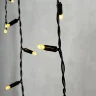 Гирлянда Бахрома с Колпачком 3,1 x 0,5 м Тепло-Белая 220В, 120 LED, Провод Черный ПВХ, IP65. Фото 3.