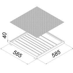 Универсальный офисный светодиодный светильник Грильято 80 Вт IP20 580x580x40 мм 4000K Призма