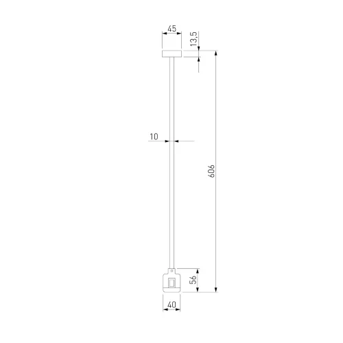 Esthetic Magnetic Декоративная стойка с коннектором 606 мм 85153/00 - фото 10
