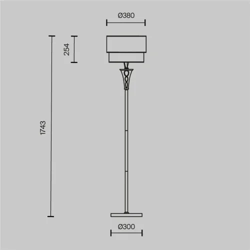 Напольный светильник (торшер) Lillian E27х1 100Вт (Бронза) - фото 13