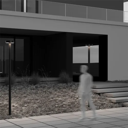 Садово-парковый светильник Nail 3000K 30Вт IP 65 (Черный) - фото 5