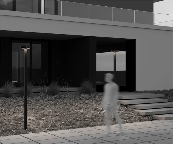 Садово-парковый светильник Nail 3000K 30Вт IP 65 (Черный) - фото 6